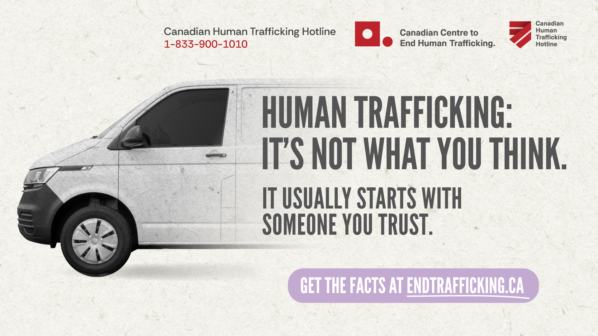 New Campaign Challenges Canadians to Rethink What They Know About Human Trafficking